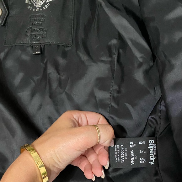 **SOLD** SUPERDRY LEATHER JACKET - Picture 7 of 13
